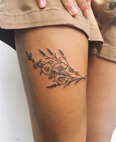 tattoo for upper thigh|beautiful thigh tattoos for females.